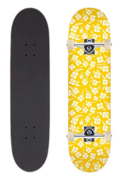 Krooked Skateboard Complete Flowers Yellow 8.5" Unassembled