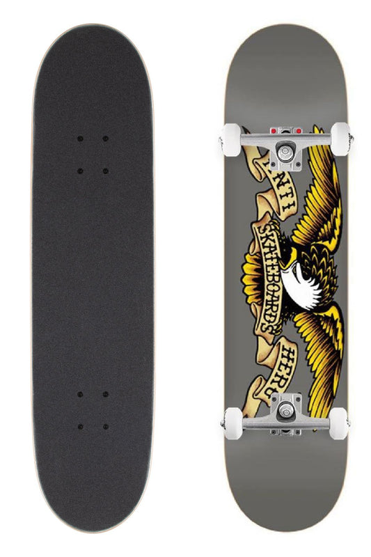 Anti Hero Skateboard Complete Classic Eagle 8.25" Grey Unassembled
