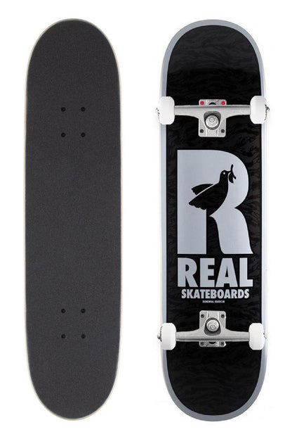 Real Skateboard Complete Doves Redux 8.25" Black Unassembled