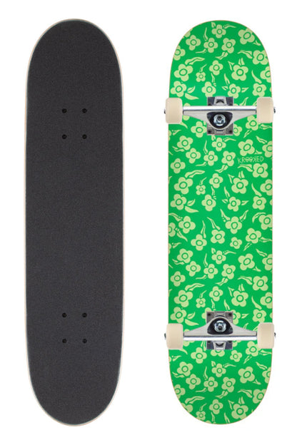 Krooked Skateboard Complete Flowers Green 8.38" Unassembled