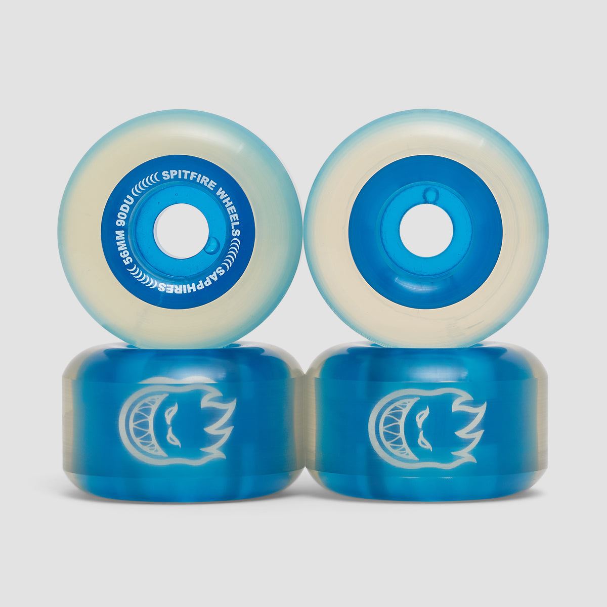 Spitfire Wheels Sapphire Clear Blue 56Mm 90D