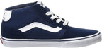 Vans Chapman Mid Shoes Dress Blue Suede Canvas