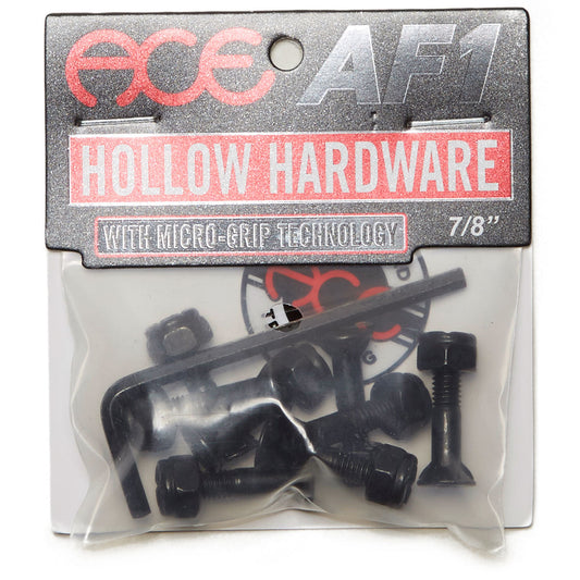Ace Trucks AF1 Hollow Bolts 7/8" w/Grippers Black Allen Key Hardware