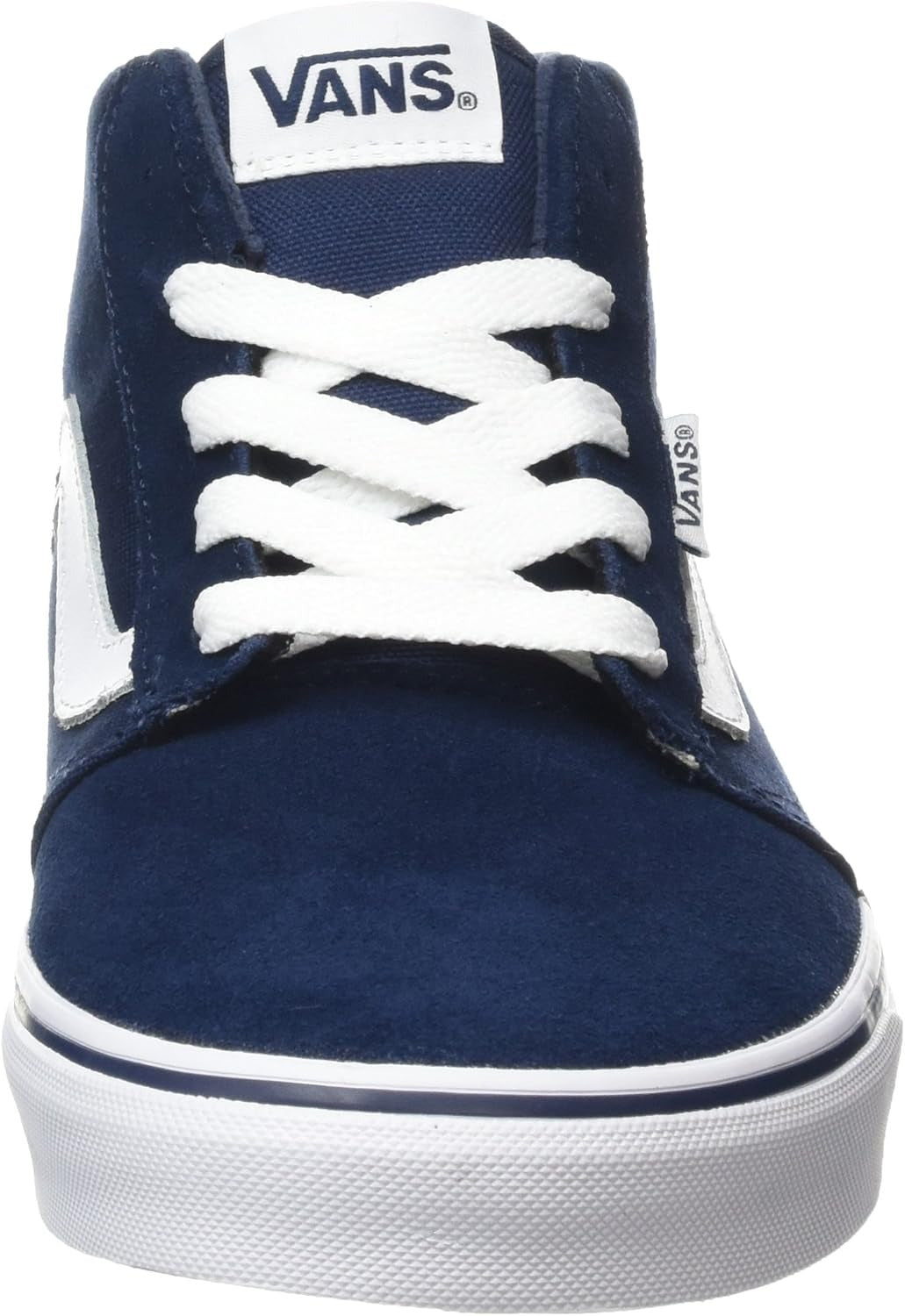 Vans Chapman Mid Shoes Dress Blue Suede Canvas
