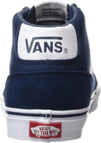 Vans Chapman Mid Shoes Dress Blue Suede Canvas