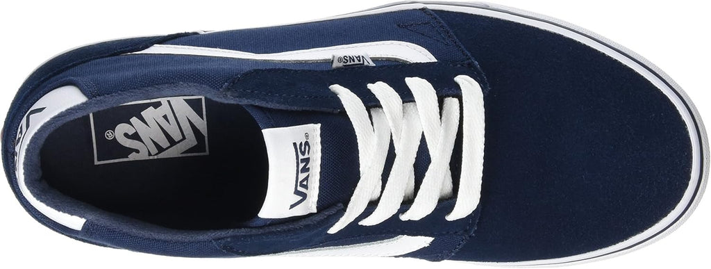 Vans Chapman Mid Shoes Dress Blue Suede Canvas