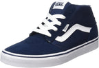 Vans Chapman Mid Shoes Dress Blue Suede Canvas