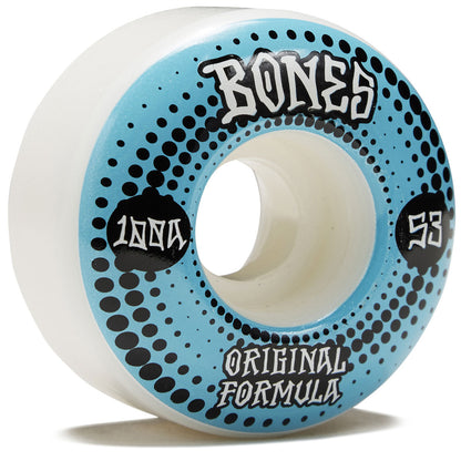 Bones Wheels OG 100's White 53mm Conical V5 Sidecut