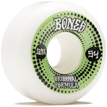 Bones Wheels OG 100's White 54mm Conical V5 Sidecut