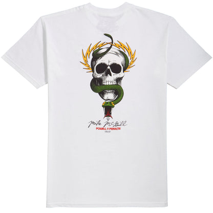 Powell Peralta Tee McGill Skull & Snake White Reissue Skateboard T-Shirt