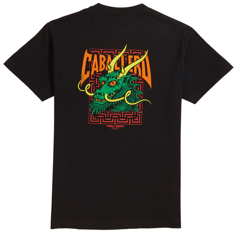 Powell Peralta Tee Steve Caballero Street Dragon Black Reissue T-Shirt