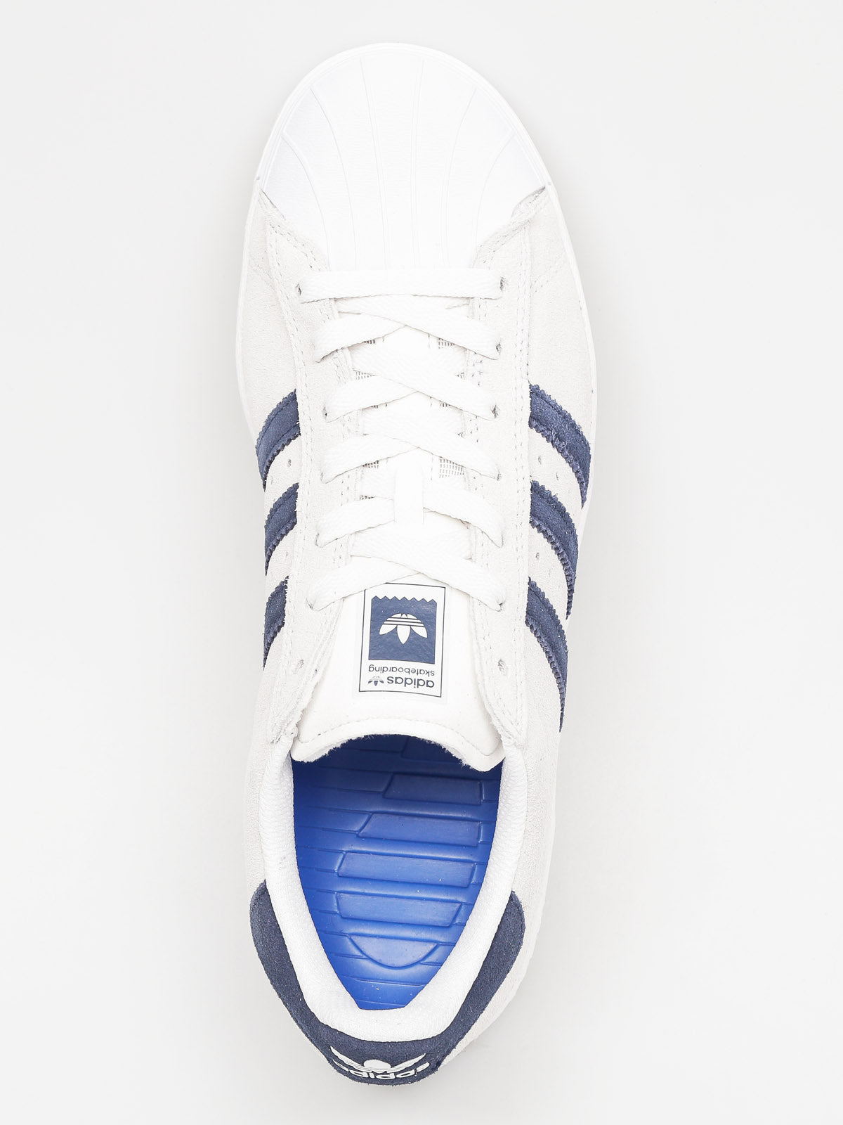 Adidas Superstar Vulc ADV Skate Shoes Crystal White/Collegiate Navy/Footwear White