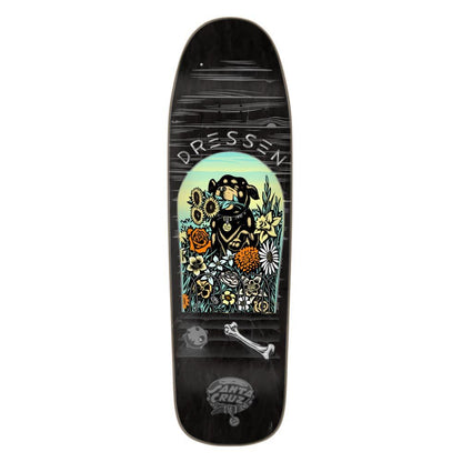 Santa Cruz Skateboard Deck Eric Dressen UV Pup Shaped 9.3" Black Stain Reissue