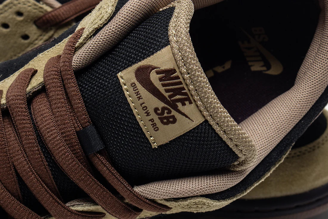 Nike SB Dunk Low Pro "Chocolate" Filbert Black Skate Shoes