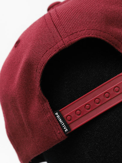 Primitive Skateboard Cap Dirty P Snapback Burgundy Adj Hat