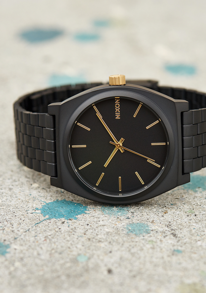 Nixon Time Teller Watch - Matte Black/Gold