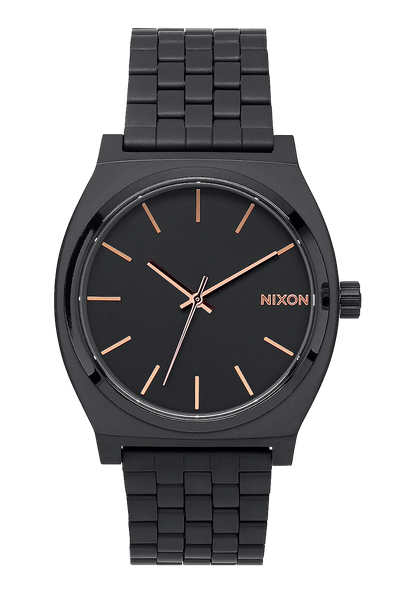 Nixon Time Teller Watch - All Black/Rose Gold