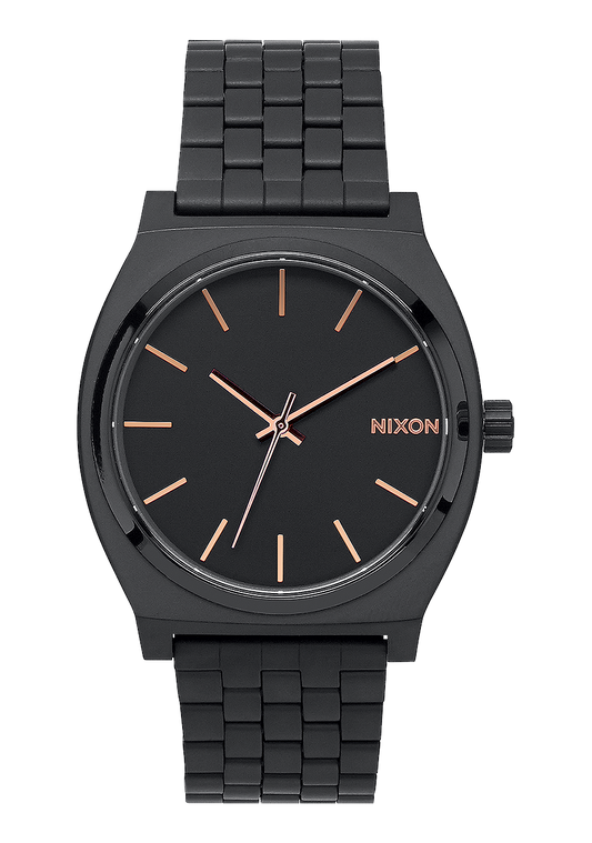 Nixon Time Teller Watch - All Black/Rose Gold