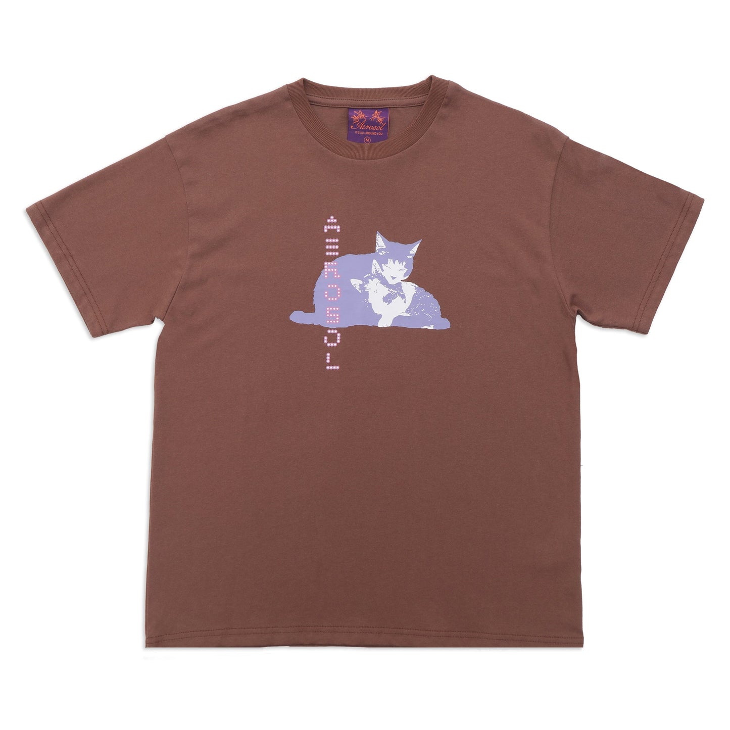 Aerosol Skateboards Tibbles Tee Brown