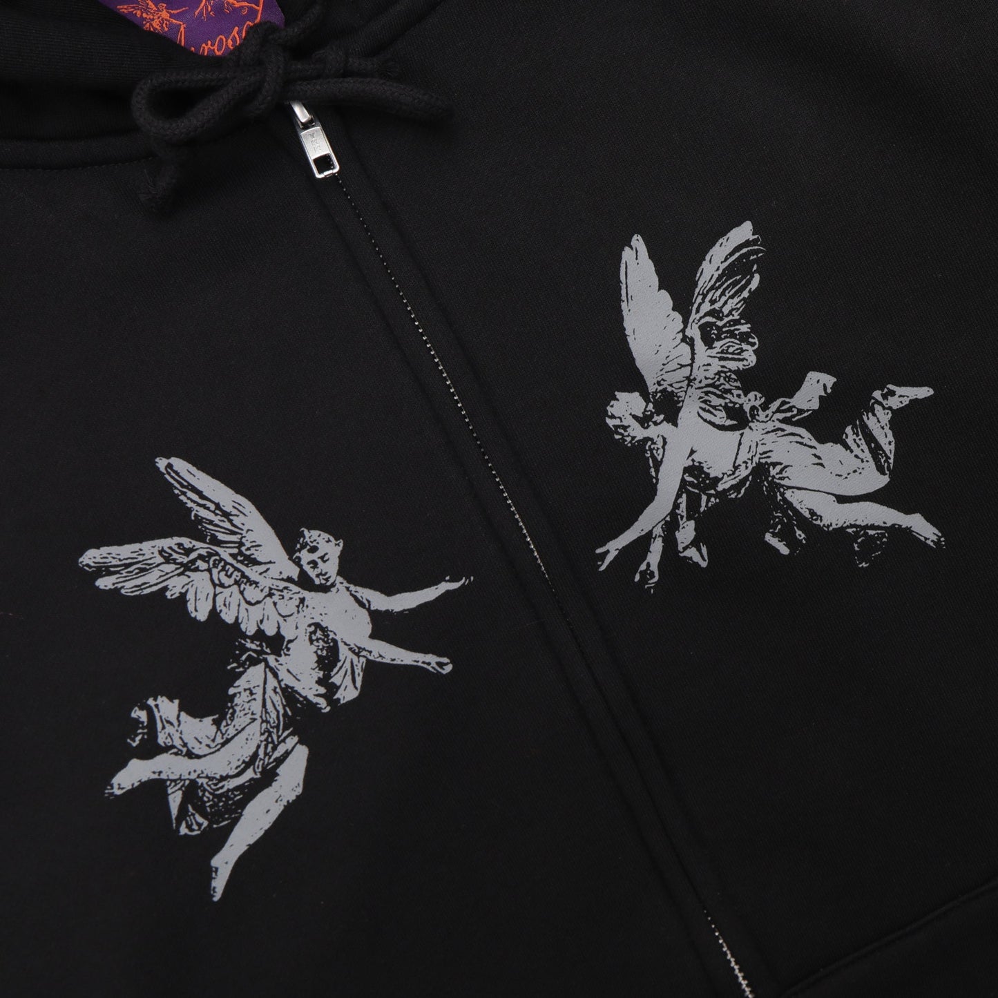 Aerosol Skateboards Angel Zip Hoodie Black