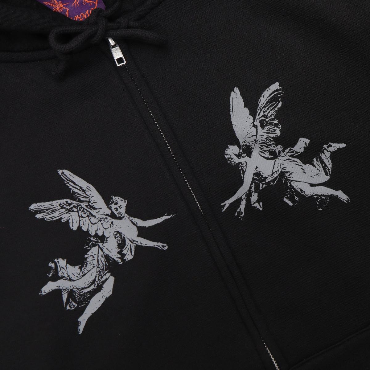 Aerosol Skateboards Angel Zip Hoodie Black