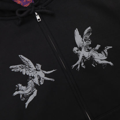 Aerosol Skateboards Angel Zip Hoodie Black