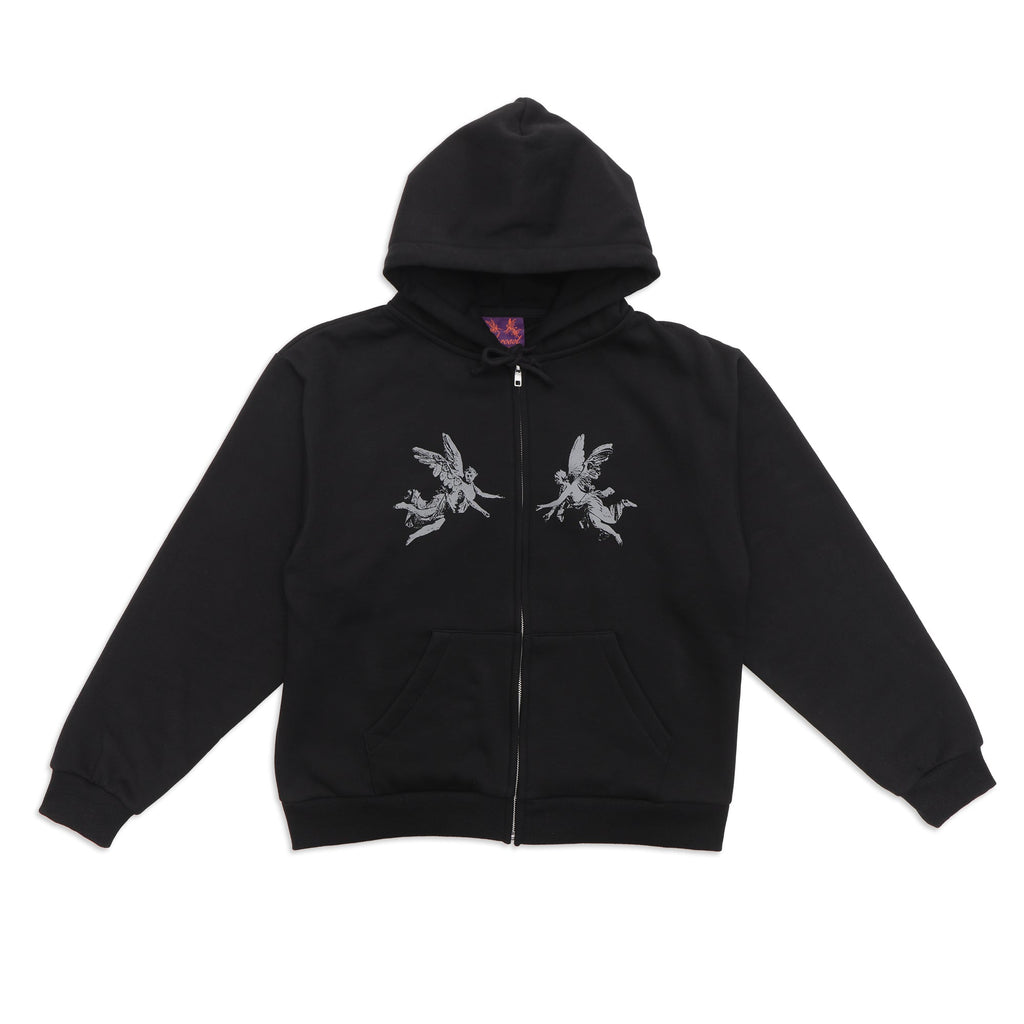 Aerosol Skateboards Angel Zip Hoodie Black