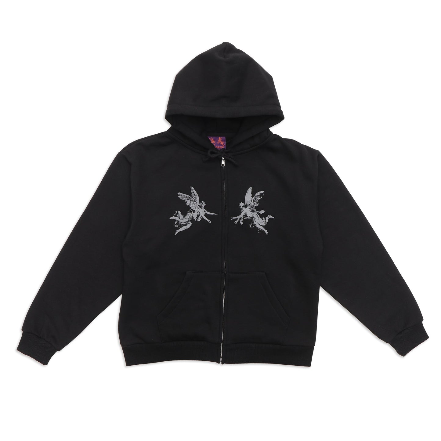 Aerosol Skateboards Angel Zip Hoodie Black