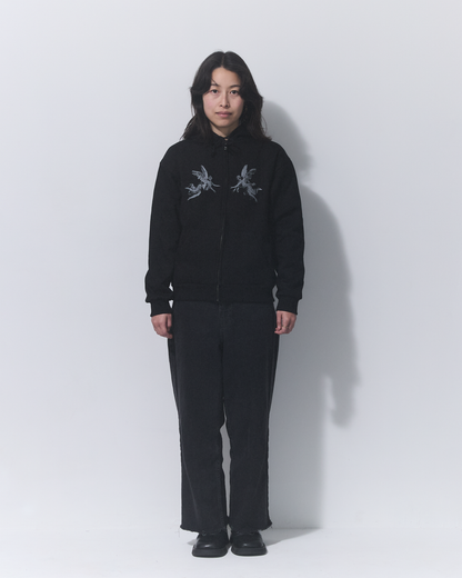 Aerosol Skateboards Angel Zip Hoodie Black