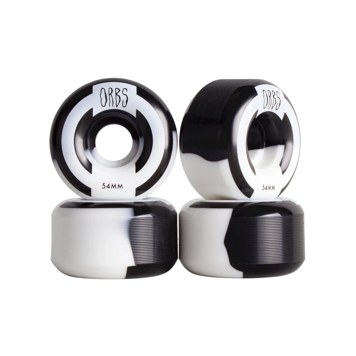 Orbs Wheels Apparitions 54mm 99a Splits Black/White Skateboard Wheels