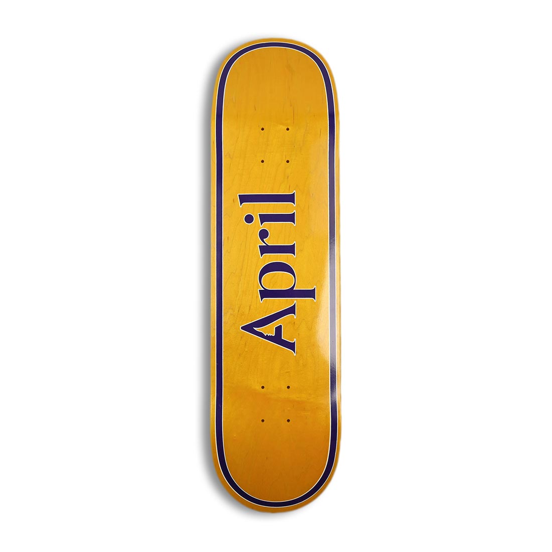 April Skateboards OG Logo Yellow Purple 8.75" Deck