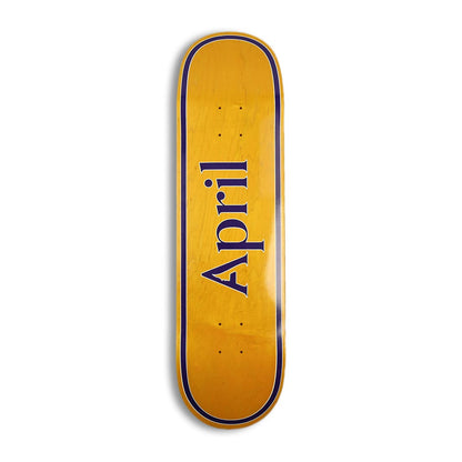 April Skateboards OG Logo Yellow Purple 8.75" Deck