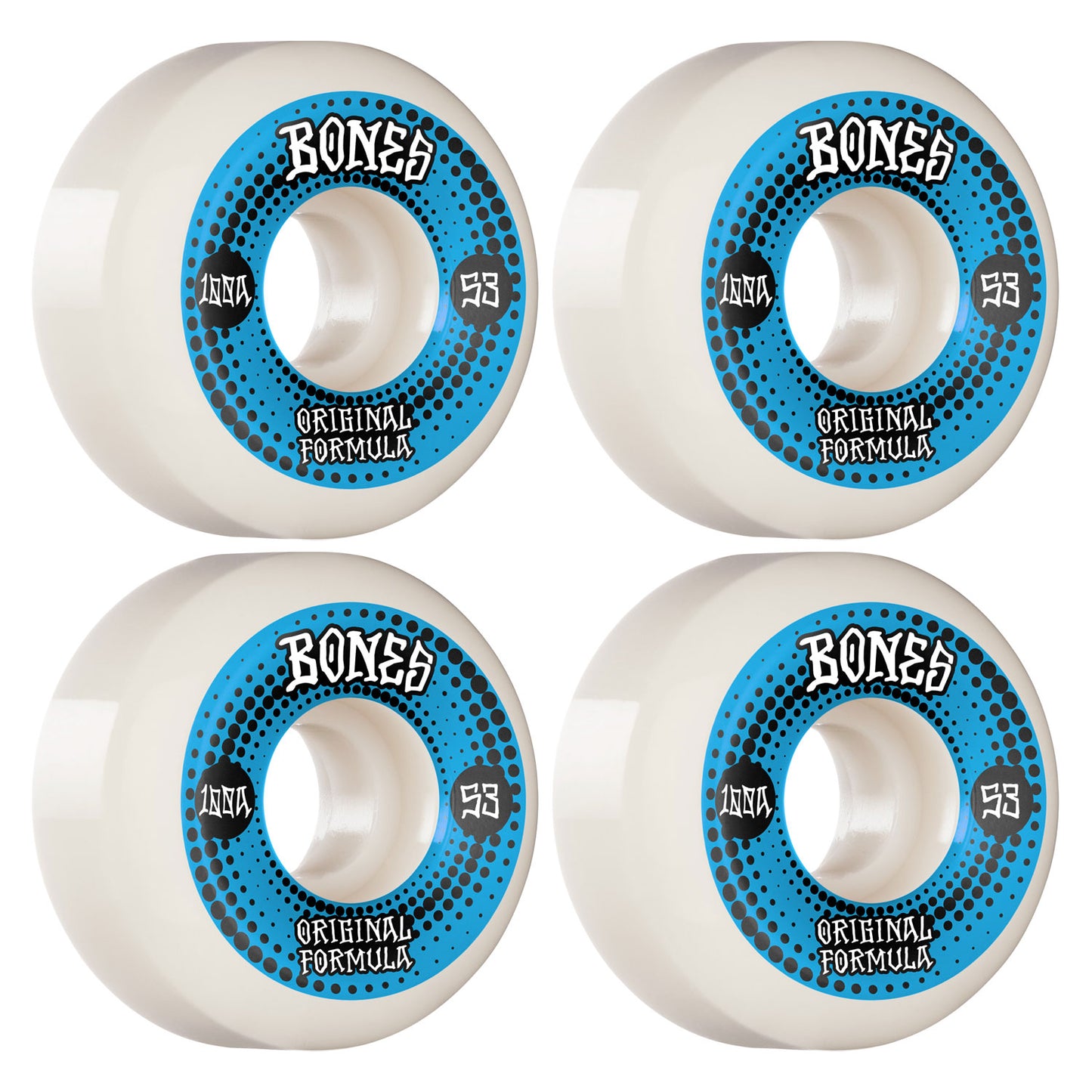 Bones Wheels OG 100's White 53mm Conical V5 Sidecut