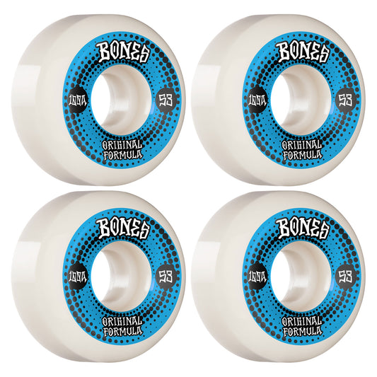 Bones Wheels OG 100's White 53mm Conical V5 Sidecut