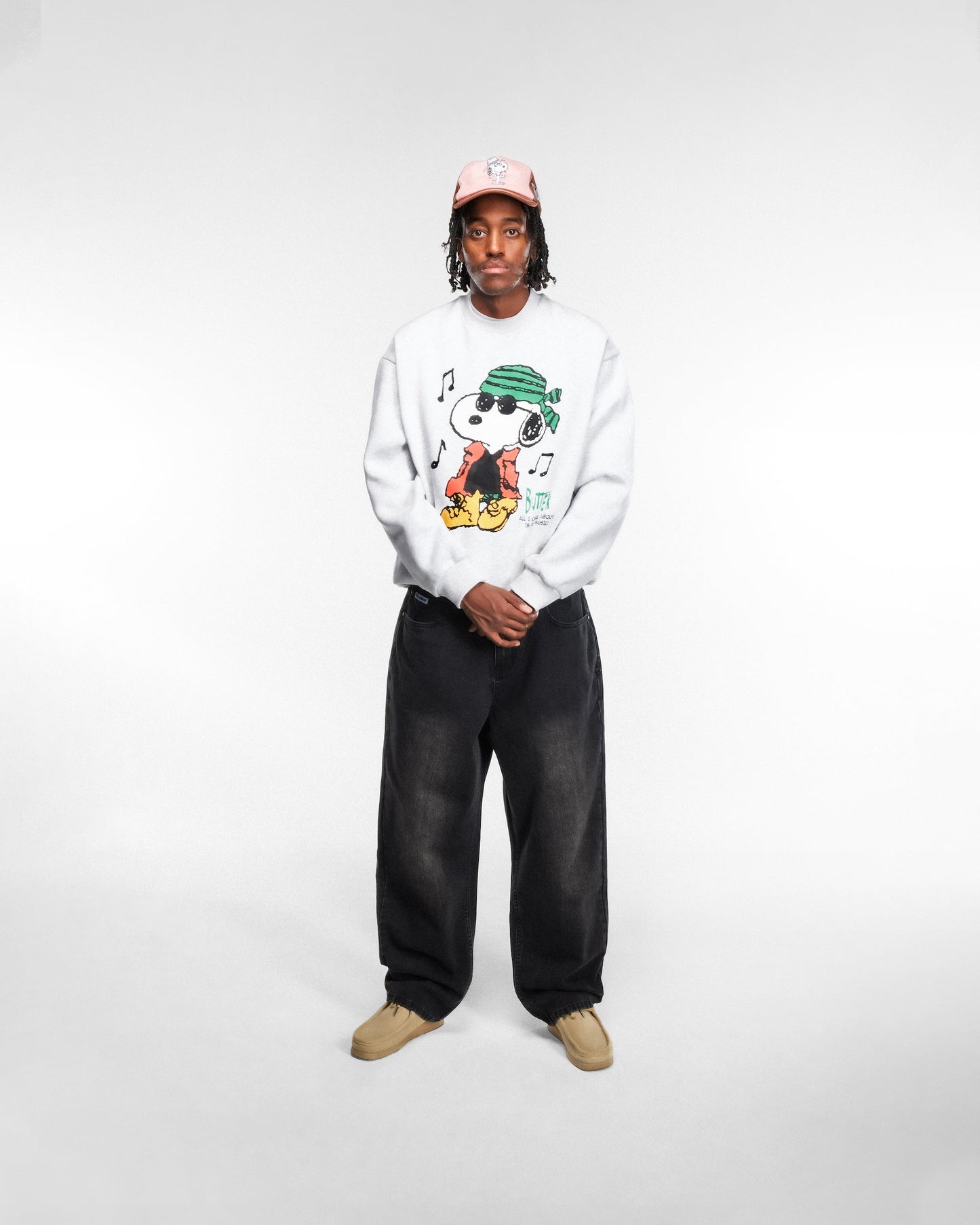 Butter Goods Music Crewneck Ash