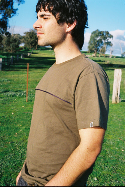 Suzyology Piping T Shirt — Olive