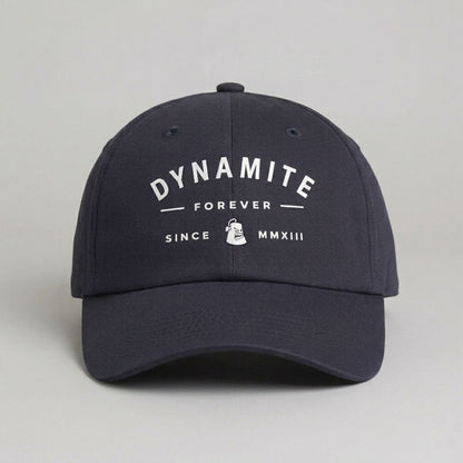Dynamite Forever Retro Navy Snapback Cap – 6 Panel Unstructured