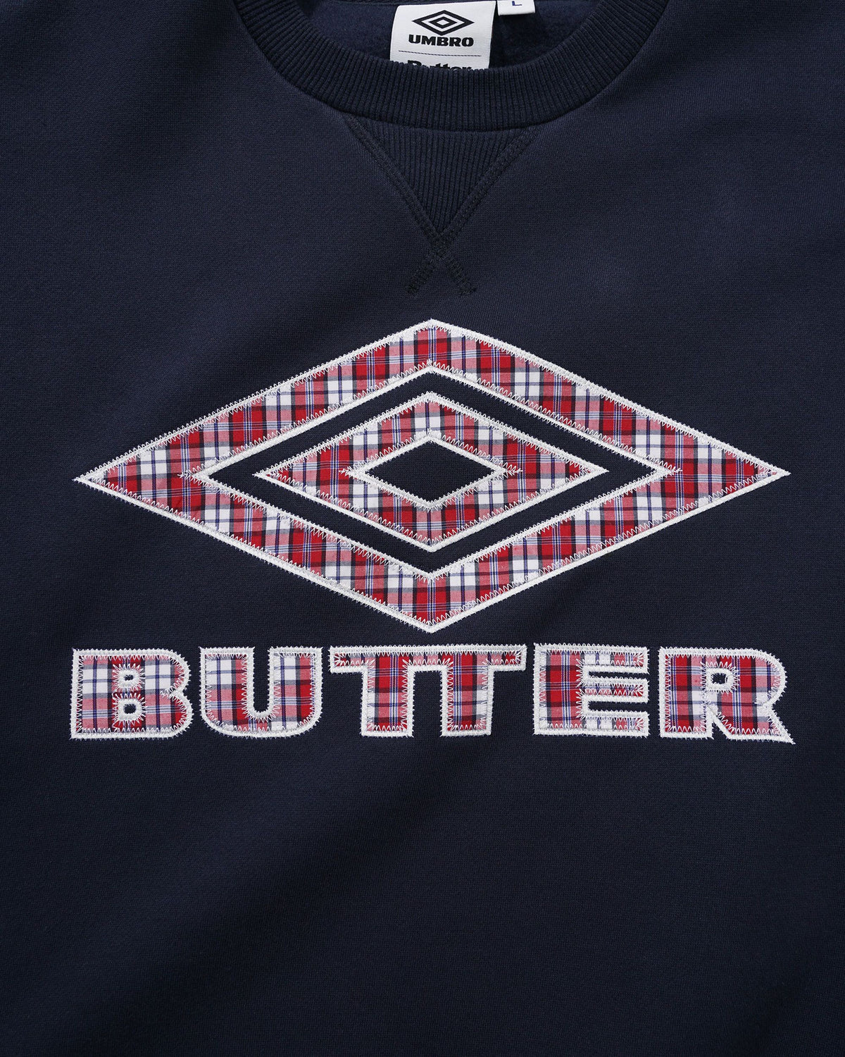 Butter Goods x Umbro Diamond Applique Crewneck Navy