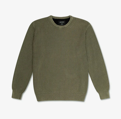 Mr Simple Fisher Knit Jumper - Fatigue