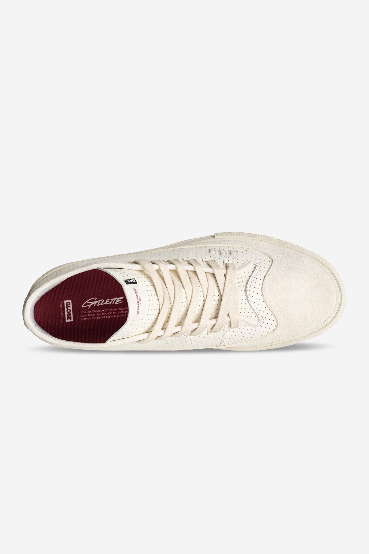 Globe Gillette Mid Skate Shoes - Cream Leather