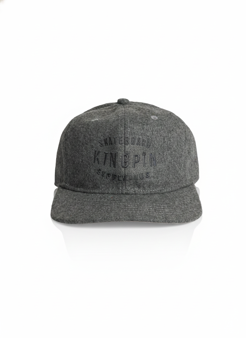 Kingpin Skate Supply Cap Class Wool Steel Strapback Skateboard Hat