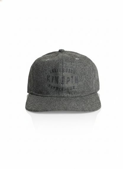 Kingpin Skate Supply Cap Class Wool Steel Strapback Skateboard Hat