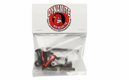 Dynamite Forever Bolts Stealth Low Pro 7/8" Red Heads - Pro Skateboard Hardware