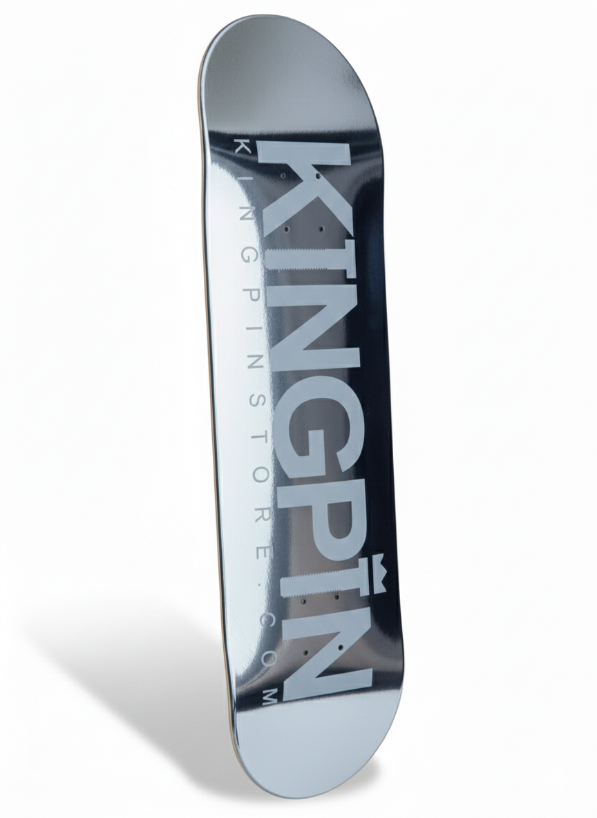 Kingpin Skate Supply Deck OG Logo Foil Silver Edition
