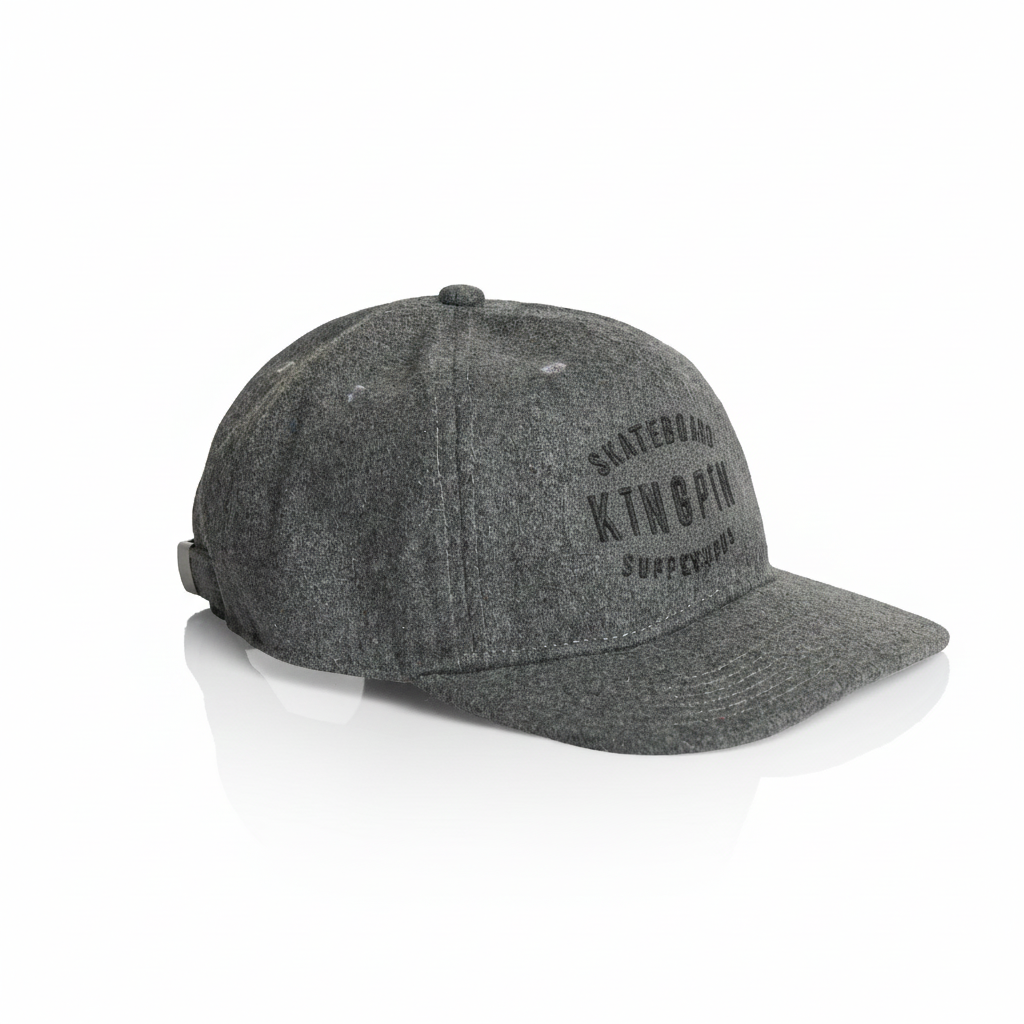 Kingpin Skate Supply Cap Class Wool Steel Strapback Skateboard Hat