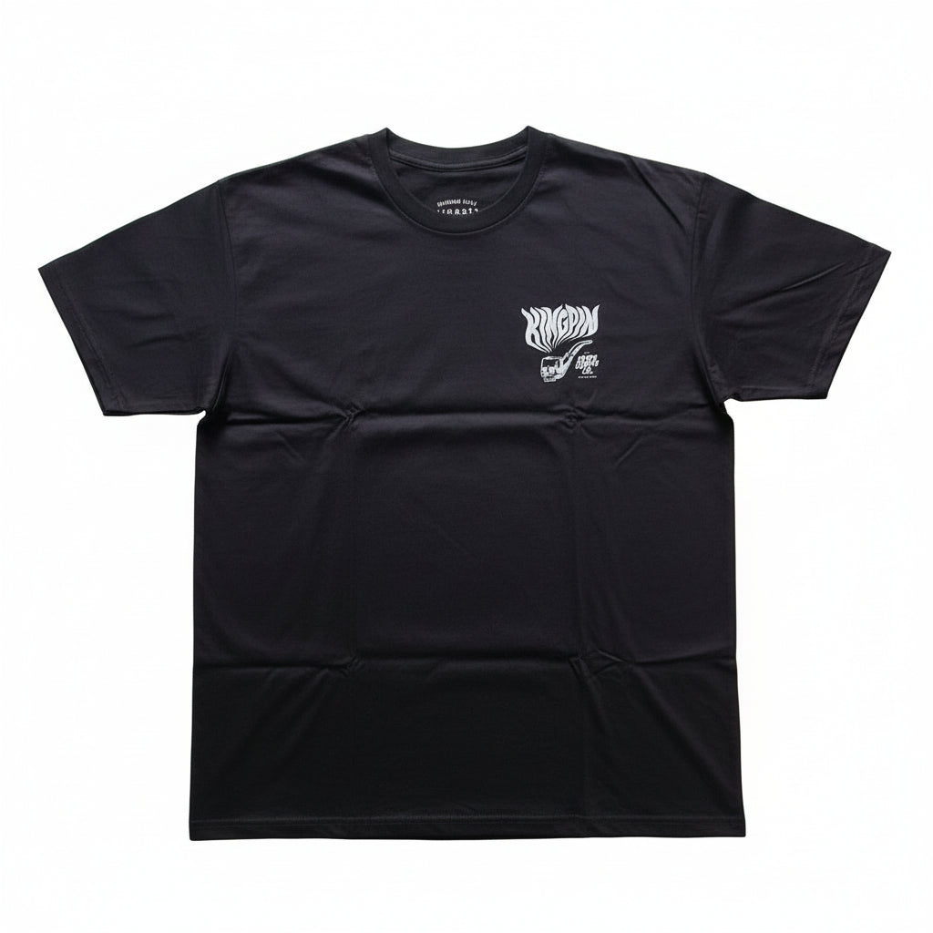 Kingpin Skate Supply Tee Hazy Deeds Black Skateboard T Shirt