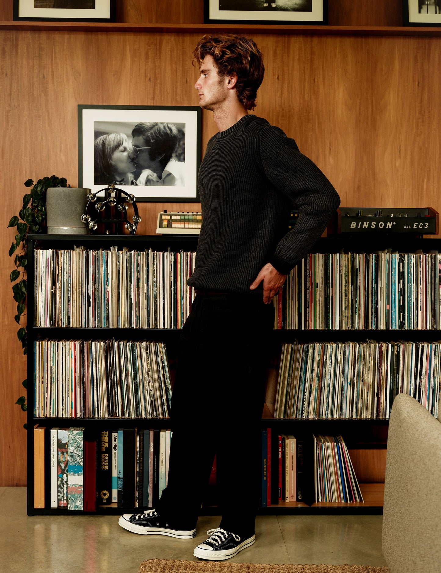 Mr Simple Fisher Knit Jumper - Black