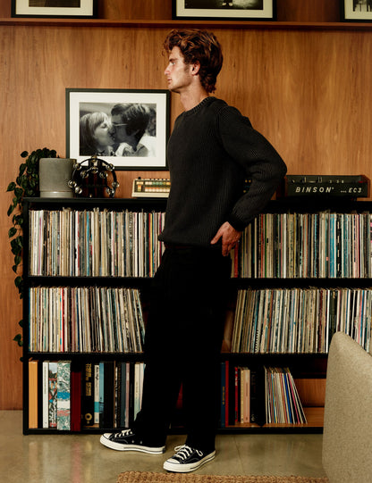 Mr Simple Fisher Knit Jumper - Black