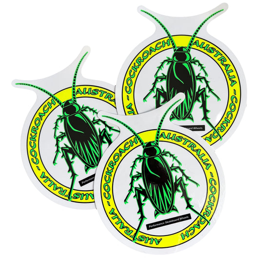 Cockroach Wheels Logo Sticker Large - Green