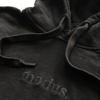 Modus Hood OG Tonal Logo Embroidery Black Skateboard Hoodie